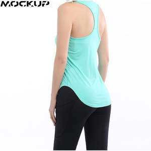 Women's Solid Color Scoop Neck Tank <b>Top</b> Breathable Polyester Yoga Fitness Wear Regular Fit Sleeveless Sport <b>Top</b> - Product Image 3