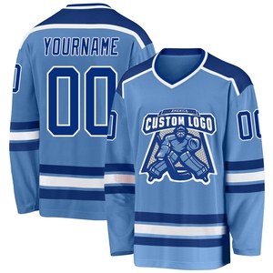 Maillot de hockey personnalisé OMMIZ INDUSTRY bleu marine-ancien or, le plus vendu en gros - Product Image 4