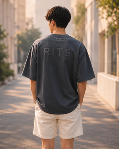 T-shirt surdimensionné en coton épais 160 g/m² pour homme, col rond, personnalisé avec logo, style streetwear, écologique, respirant, imprimé sérigraphié effet délavé - Product Image 3