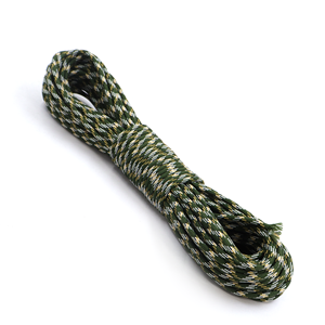 Military Green Camo 4mm Paracord Rope 550 Type Nylon Utility <b>Cord</b> for Camping, Survival, Craft and DIY Use - Product Image 2