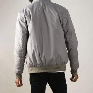 Hot Sale Bomber <b>Jacket</b> For <b>Men</b> <b>Lightweight</b> Long Sleeve Zipper Up Warm Winter Casual Wear <b>Men's</b> Bomber <b>Jacket</b> OEM Service Custom - Product Image 4