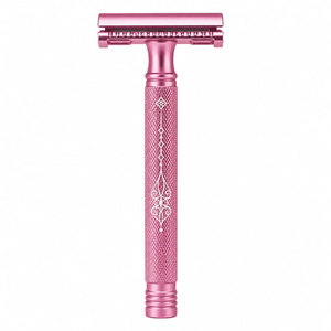 Rasoir jetable rose à double lame avec manche décoratif pour le rasage corporel masculin, lames en acier inoxydable, manche en plastique SHEARS BEAUTY - Product Image 1