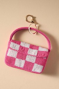 Luxury look seed beads embroidery <b>bag</b> <b>charms</b> handmade Unique seed beaded embroidery <b>bag</b> <b>charms</b> accessory - Product Image 2