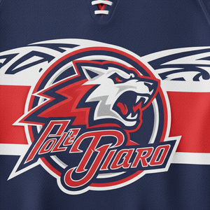 Camiseta de Hockey sobre Hielo Azul y Roja, Uniforme de Hockey Personalizado para Equipos, Tejido de Malla Transpirable, Impresión por Sublimación, Fabricante OEM 100% - Product Image 4
