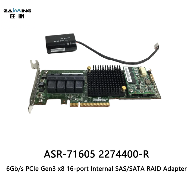 ASR-71605 1GB Cache RAID Controller PCIe3.0 X8 6Gb/s SAS SATA 16-Port Storage Adapter for Enterprise Server