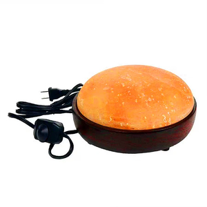 Natural Himalayan Pink Salt Round <b>Lamp</b> Polished Rock Salt <b>Table</b> Light for Home Decoration - Product Image 1