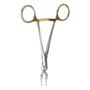 Pince de maintien de couronnes KERAMOGRIP, manche doré 145 mm, acier inoxydable, instrument de laboratoire dentaire - Product Image 4