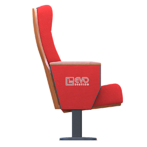 Sillas de auditorio de lujo de alta calidad para teatro escolar comercial moderno Tela de madera totalmente tapizada para aplicación de salón - Product Image 4