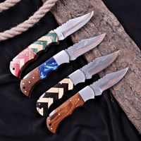 Couteau de poche UM STEEL forgé à la main, 3 pouces, acier au carbone, finition polie, manche en bois naturel, artisanat traditionnel, multi-usages