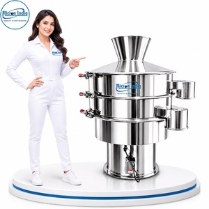 Machine de tamisage vibratoire en acier inoxydable semi-automatique 220V, équipement de tamisage de poudre industriel - Product Image 6
