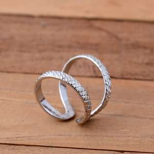 SHYAM JEWELRS Anillo de Lujo Ajustable de Plata de Ley 925 para Artritis, Soporte de Cuello de Cisne con Textura Floral para Articulaciones DIP PIP EDS - Product Image 4