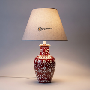 Elegante Portavelas Ovalado de 3 Piezas con Diseño Floral Pintado a Mano, Pantalla de Tela, Ecológico, Ligero, Decoración para el Hogar - Product Image 6