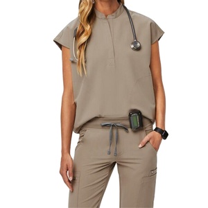 Nurse <b>Uniform</b> In Stock Private Label Plus Size Women's Nurse <b>Uniform</b> <b>Scrub</b> Sets Rayon Canvas Fabric Hospital Use Hot Sale - Product Image 3