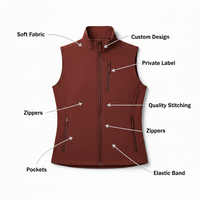Gilet d'hiver personnalisé à col montant pour homme, chaud et sans manches, idéal pour la randonnée, grande taille, avec fermeture éclair