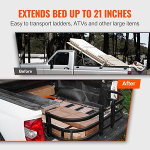 Aluminum Retractable Truck Bed Extender 55.5\"-68\" for <b>Ford</b> Super Duty F150 for Dodge for Ram 1500/<b>2500</b>/3500 Cargo Control - Product Image 3