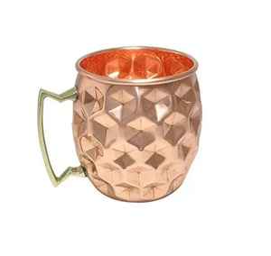 Taza de Cobre Clásica Premium - Diseño Americano Elegante, Hecha a Mano, de Alta Calidad, Resistente al Calor y a Fugas, para Uso en el Hogar, Hotel o Bar - Product Image 2