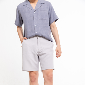 Men's Formal 100% Polyester Woolen Cargo <b>Shorts</b> Custom Print Vintage Decoration Quick Dry <b>Woven</b> ODM/OEM Mid Waist - Product Image 1