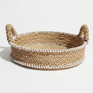 Cesta de Almacenamiento de Ratán Tejida a Mano, Organizador de Cocina, Contenedor Rústico de Paja Natural, Artesanía Balinesa, Utensilio de Cocina para el Hogar - Product Image 1