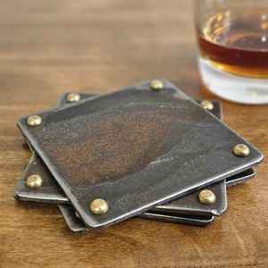 Ensemble de sous-verres vintage en métal, fonctionnels et décoratifs, adaptés à un usage quotidien, protection pour la table de cuisine et de la maison - Product Image 2