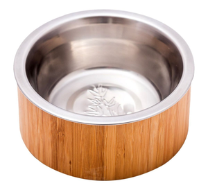 Comedero Elevado de Lujo de Madera y Acero para Perros y Gatos de Oficina - Product Image 1