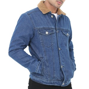 Fashion <b>Denim</b> <b>Jacket</b> <b>Men</b> Slim Fit Causal Teens Boys <b>Denim</b> Jeans <b>Jackets</b> and Coats <b>Denim</b> Fur <b>Jacket</b> for <b>Men</b> - Product Image 1