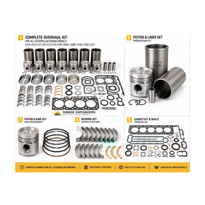 Kit de révision et de reconstruction authentique pour moteur C32, chemises et segments de piston, références 1979345, 1979328, 1979374, 2212305, 2255437, pièces diesel, 10kg Delhi - Product Image 1