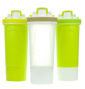 Botella Mezcladora para Gimnasio, Colorida, de Plástico, para Proteínas, con Compartimento para Alimentos, Libre de BPA, Deportiva, de 3 Capas con Rejilla Mezcladora - Product Image 3