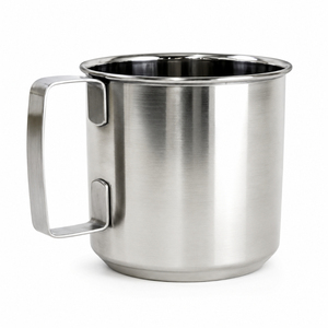 Mug à bière en acier inoxydable à double paroi 450 ml, en forme de baril, isotherme, en métal, incassable, avec poignée - Product Image 4