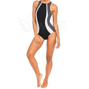 Maillot de bain une pièce haute qualité à découpe frontale, personnalisable avec logo, prix de gros pour la vente en ligne - Product Image 3