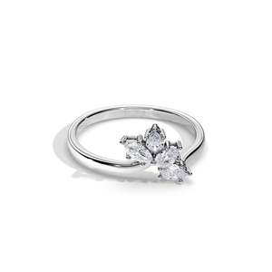 Bague en diamant taille marquise platine unisexe, style de luxe pour fiançailles, pierre cultivée en laboratoire certifiée IGI - Product Image 4
