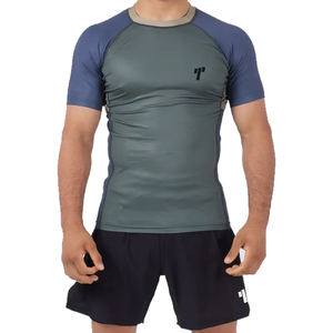 T-shirt de compression à manches courtes pour homme, séchage rapide, 100 % polyester 180g, pour la gym et l'entraînement, imprimé numérique sur le devant - Product Image 6