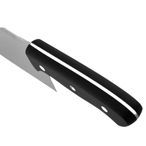 Cuchillos profesionales chinos tipo cleaver de acero inoxidable con hoja ancha rectangular afilada y mango negro con triple remache para verduras - Product Image 5