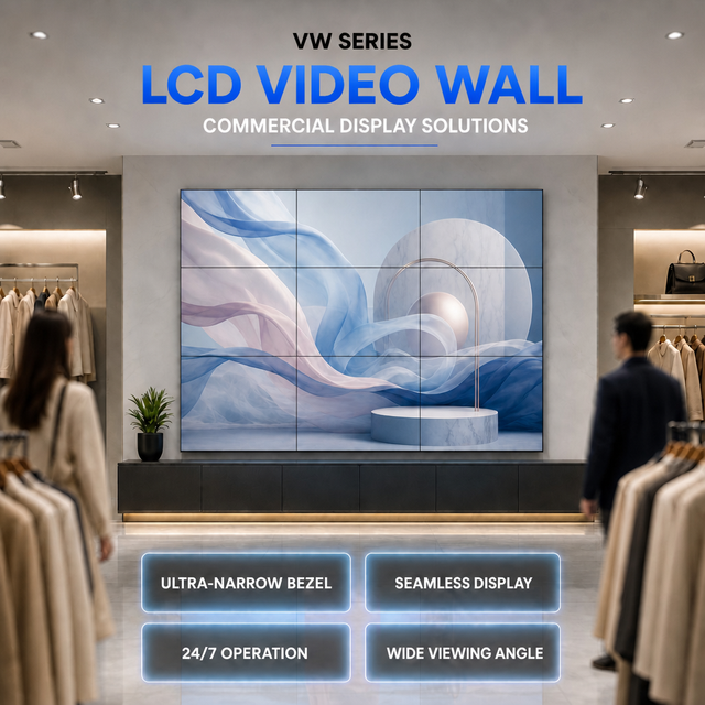 4x4 55 Inch LCD Video Wall Ultra Narrow Bezel Display for Control Room Retail and Conference