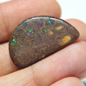 Ópalo de Boulder Australiano Cabujón Sólido, Ópalo Natural Suelto de Boulder Australiano, Piedra de Ópalo Verde Fuego para Fabricación de Joyas, Gema - Product Image 3