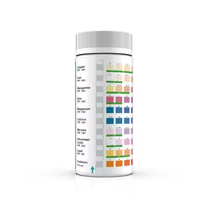 Tiras reactivas de prueba de agua al por mayor 10 en 1 para metales pesados (Cu/Fe/Mn/Hg/Ca/Cr/Zn/<span class=keywords><strong>Mg</strong></span>/Pb/Cd) para agua potable, 100 tiras - Product Image 4