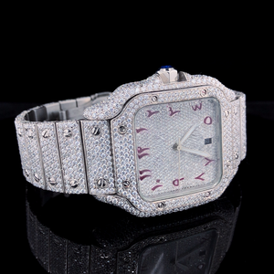 เครื่องประดับศิลปะสุดหรู ผลิตด้วยมือ รุ่นลิมิเต็ดอิดิชั่น  ทำจากสแตนเลสสตีล ประดับคริสตัลแซฟไฟร์  สำหรับทั้งชายและหญิง ดีไซน์คลาสสิก  พร้อมกลไก ETA - Product Image 3