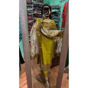 Bas de haut en soie pour femme et ensemble Dupatta Look de fête - Product Image 5