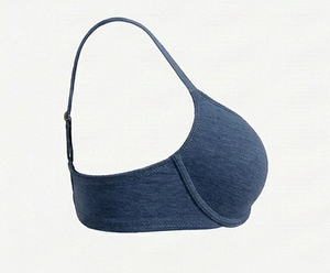 Soutien-gorge sans couture sans armatures pour femme, couleur unie, bonnets triangulaires, dos nu, bretelles non réglables, lavable en machine, en tricot de coton et élasthanne - Product Image 6