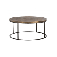 Table basse moderne décorative noire avec plateau en marbre, structure métallique, rotative et portable, idéale pour le salon