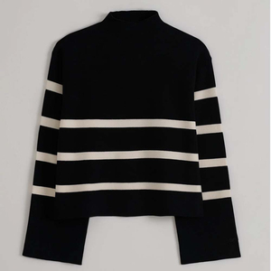 Sudadera Blanca Oversize de Mujer con Cuello Redondo, Hombros Caídos, Manga Larga, Tejido de Algodón Sólido Transpirable, Logotipo Frontal, Otoño - Product Image 2