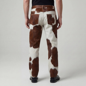 High Quality Genuine Cowhide <b>Leather</b> <b>Trousers</b> Durable Motorcycle Biker Wear Custom Manufacturer <b>Men's</b> Pants - Product Image 5