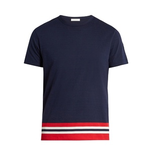 T-shirt à col rond pour homme 100% coton, personnalisé, Logo Oem, Double doublure, T-shirt pour homme, bas prix, Slim - Product Image 1