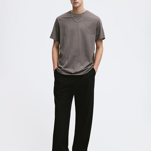 เสื้อยืดลำลองสำหรับผู้ชายใหม่เสื้อคอตตอน100% แห้งเร็วป้องกันการเกิดขน - Product Image 4