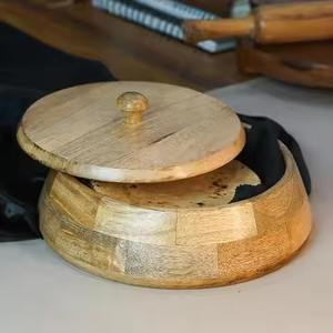 Caja de Madera Artesanal Premium para Chapati y Roti con Tapa - Product Image 1