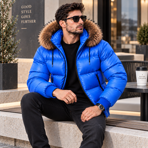 Chaqueta Acolchada Gruesa para Hombre con Capucha de Piel, Venta al Por Mayor |   Chaqueta Acolchada para Hombre |   Chaqueta Gruesa |   Chaqueta Acolchada para Hombre |   Chaquetas para Hombre - Product Image 6
