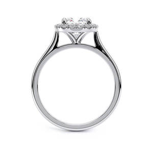 10K Rose Gold <b>Cushion</b> Cut Lab Grown Diamond Halo Engagement Ring 1.5 CT Cluster Setting IGI Certified Trendy Wedding Party - Product Image 6