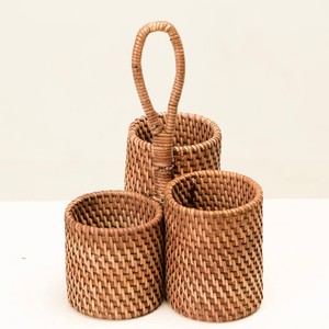 Panier en rotin pour couverts, porte-serviettes, organiseur de couverts artisanal, best-seller - Product Image 6