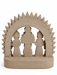 Handmade <b>Resin</b> Durga Family Sculpture Traditional Religious Diwali Figurine Tabletop Decor Living Room Art - Product Image 3