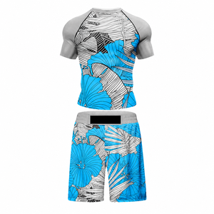 Nouvel ensemble Rash Guard et short de combat pour homme, personnalisable, léger, pour MMA, BJJ, grappling et entraînement en salle de sport - Product Image 6