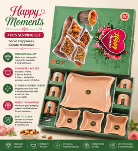 Service de table de luxe 32 pièces en mélamine à imprimé floral – Assiettes, bols, cuillères de service, plateau à riz pour la maison - Product Image 3